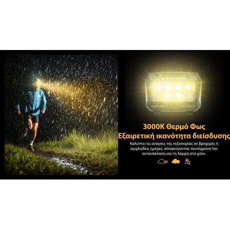 ΦΑΚΟΣ LED NITECORE HEADLAMP HA25UHE, 800lumens