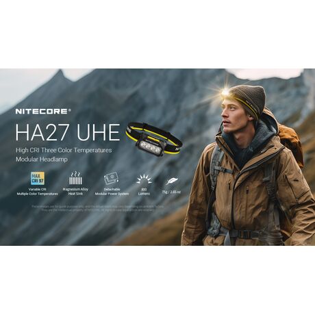 ΦΑΚΟΣ LED NITECORE HEADLAMP HA27UHE, 800lumens, 75g