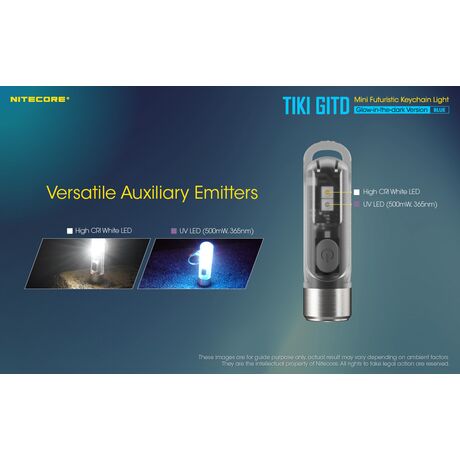 ΦΑΚΟΣ LED NITECORE TIKI GITD Blue, Glow-In-The-Dark, USB-C, 300 lumens