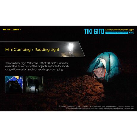 ΦΑΚΟΣ LED NITECORE TIKI GITD Blue, Glow-In-The-Dark, USB-C, 300 lumens