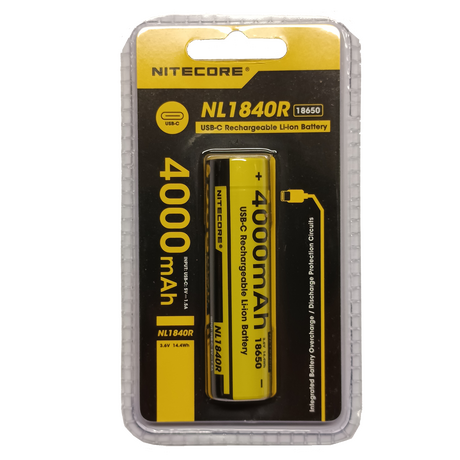 ΜΠΑΤΑΡΙΑ NITECORE 18650 / 4000mAh (τιμή τεμαχίου), NL1840R