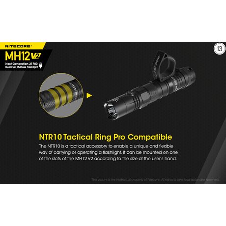 ΦΑΚΟΣ LED NITECORE MULTI TASK HYBRID MH12 V2, 1200lumens