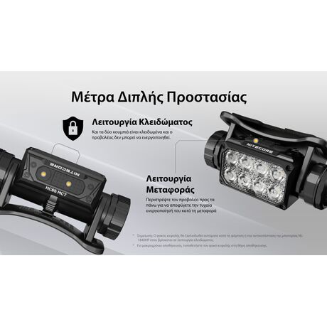 ΦΑΚΟΣ LED NITECORE HEADLAMP HC65MCT , 2000lumens