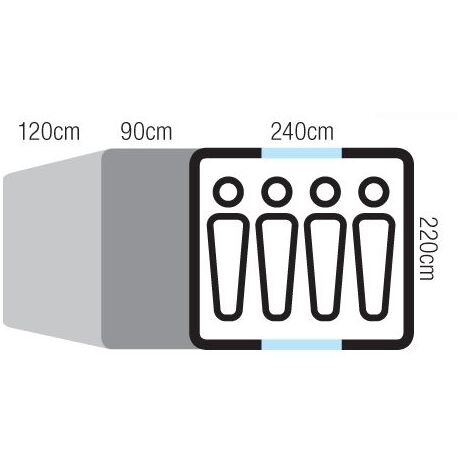 Σκηνή 4 Ατόμων Oztrail Tasman 4V Plus Dome Tent DTMTAS4VP-D