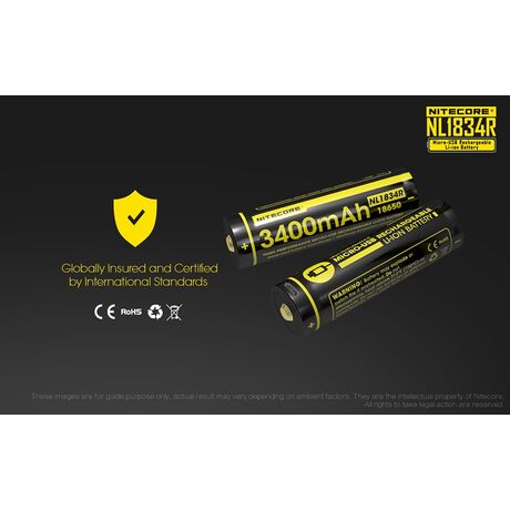 ΜΠΑΤΑΡΙΑ NITECORE 18650 / 3400mAh/Micro USB