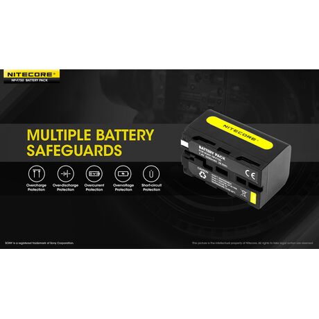 ΜΠΑΤΑΡΙΑ NITECORE NP-F750, για Sony, 7.4V, 5200mAh, 38,5Wh