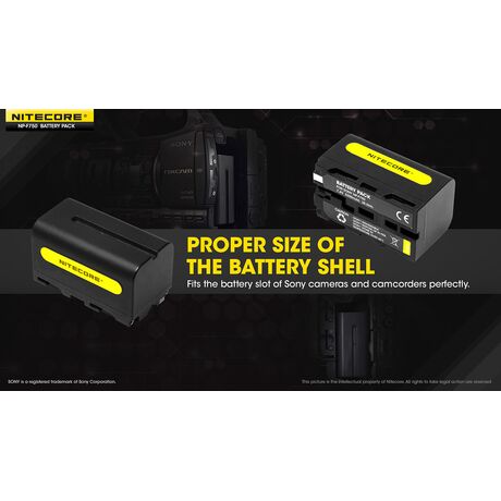 ΜΠΑΤΑΡΙΑ NITECORE NP-F750, για Sony, 7.4V, 5200mAh, 38,5Wh